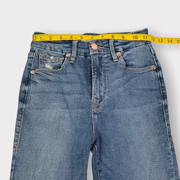 Good American Good Waist Distressed Skinny Ankle Jeans Blue476 - Picture 6 of 7